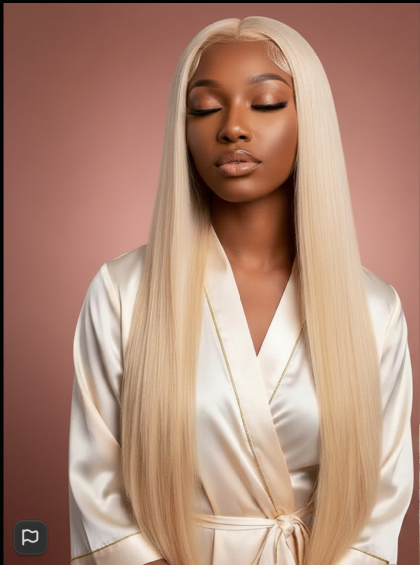 613 Blonde Straight Human Hair Wig
