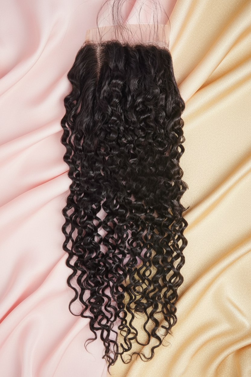 Deep wave lace closure elegant background