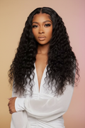 Deep wave model elegant pink gold background