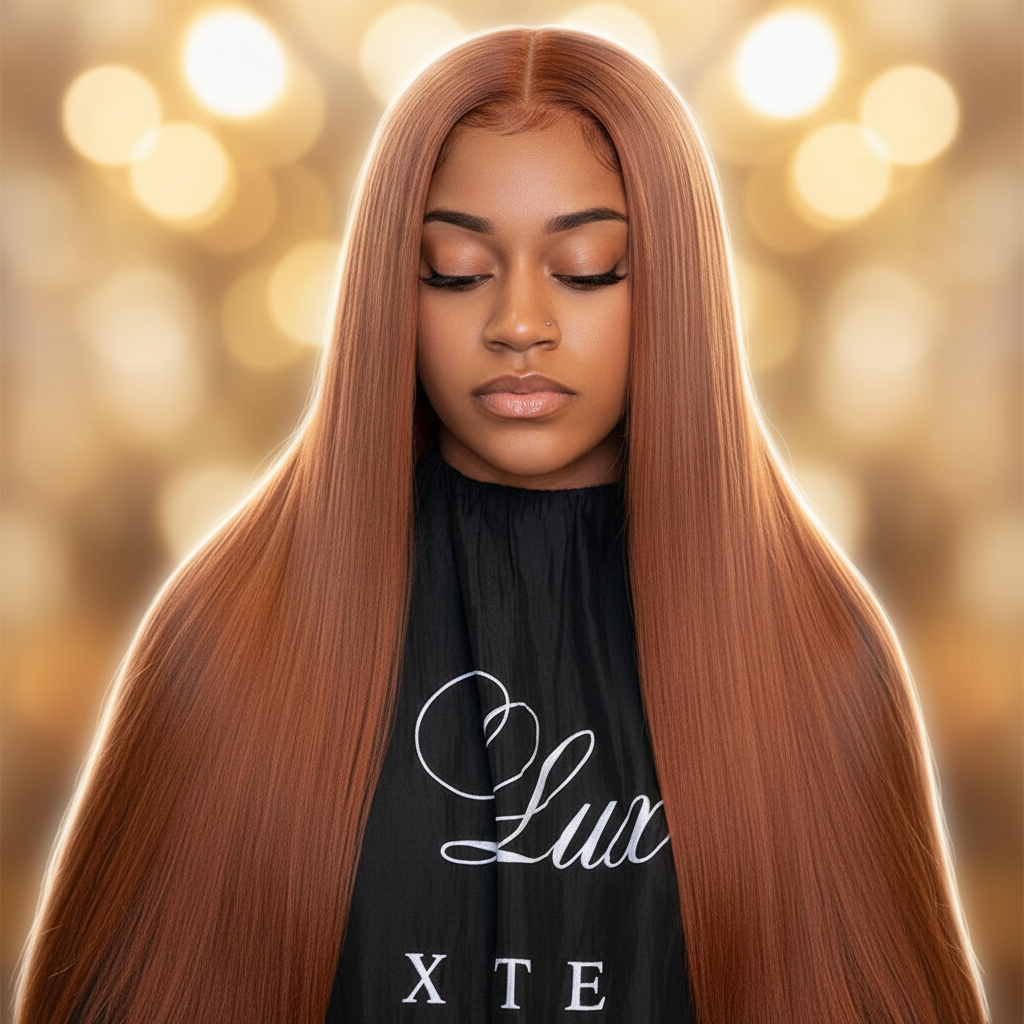 Elegant Chestnut Wig Editorial
