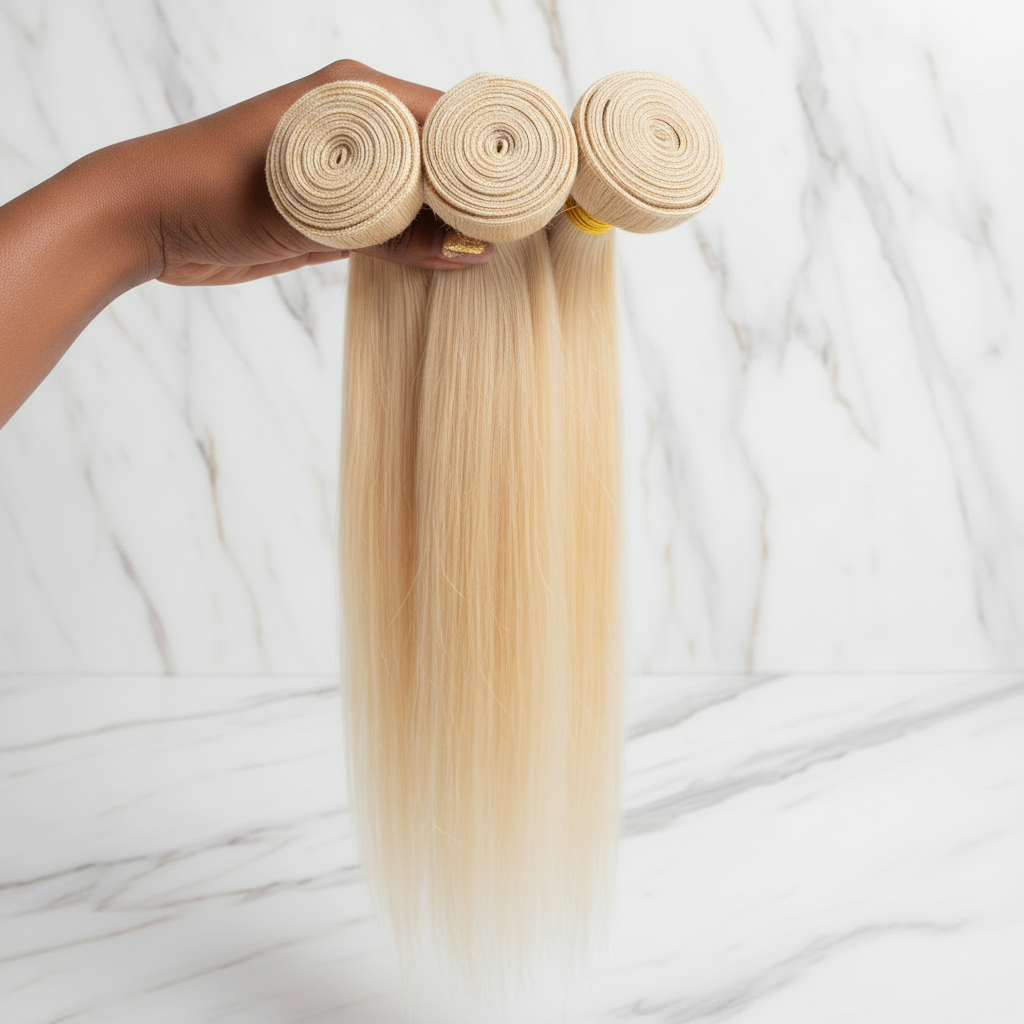 Elegant Hair Bundle - African American Model
