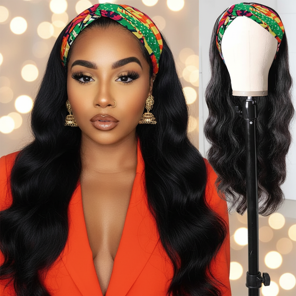 Elegant Headband Wig Editorial