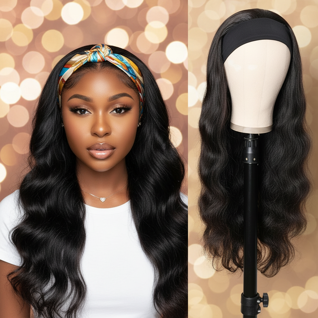 Elegant Headband Wig Editorial