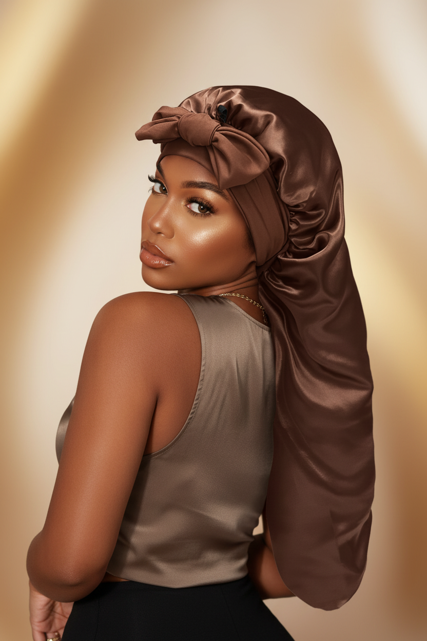 Elegant Satin Bonnet Editorial
