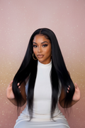 Elegant wig photo with clean background