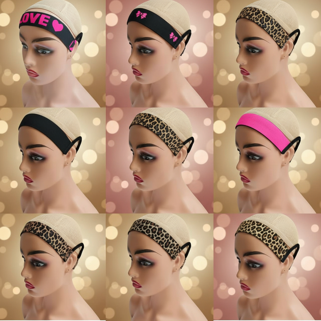 Wig Grip Headband Grid Elegant Background